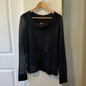 Chan Luu sheer boatneck sweater.